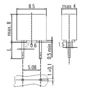 Cầu Chì Vuông 392 T8A250V Loại Vuông 8A 250V 5 t8a250v