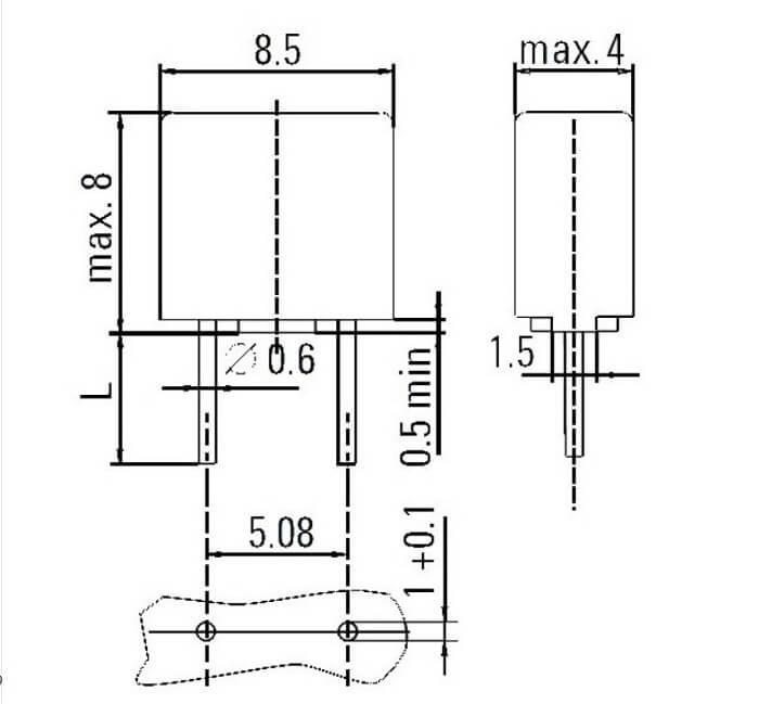 Cầu Chì Vuông 392 T500mA250V Loại Vuông 250V 2 t500ma250v