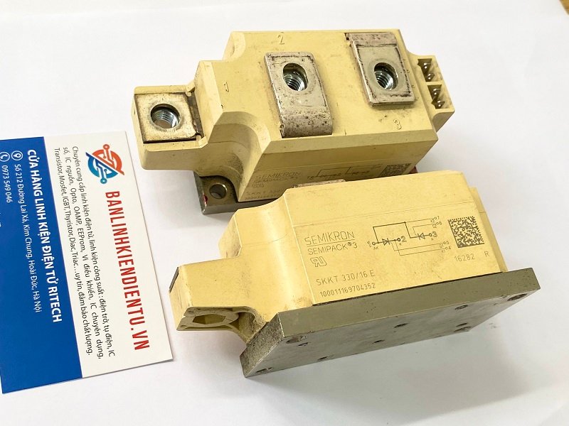 Thyristor SEMIKRON SKKT330/16E, SKKT 330/16E 305A 1600V Tháo máy 2 SKKT330/16E