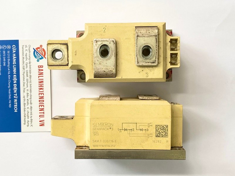 Thyristor SEMIKRON SKKT330/16E, SKKT 330/16E 305A 1600V Tháo máy 1 SKKT330/16E