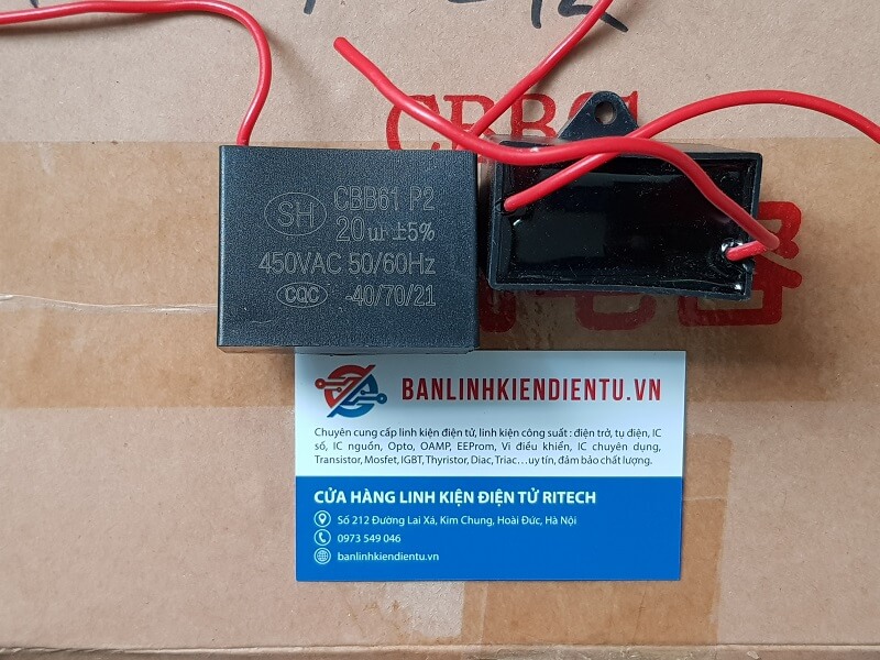 Tụ Quạt CBB61 20uF 450V 1 Tụ Quạt CBB61 20uF 450V