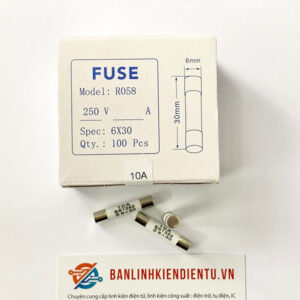 Hộp cầu chì sứ 10A 250V 6x30mm