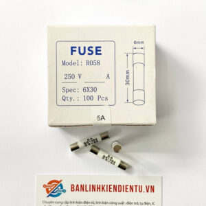 Hộp cầu chì sứ 5A 250V 6x30mm