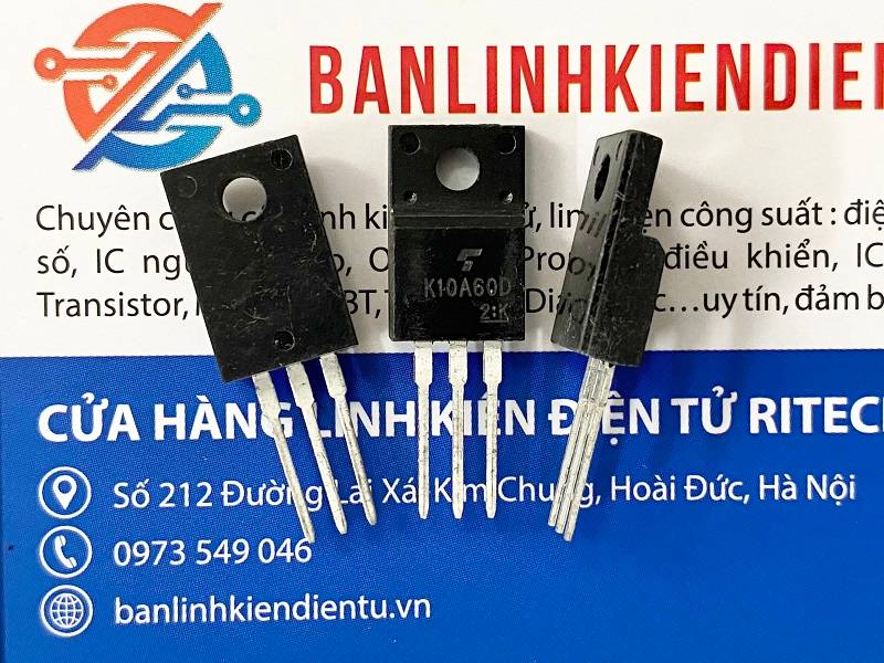 K10A60D TK10A60D N-Mosfet 10A 600V TO-220F 1 K10A60D