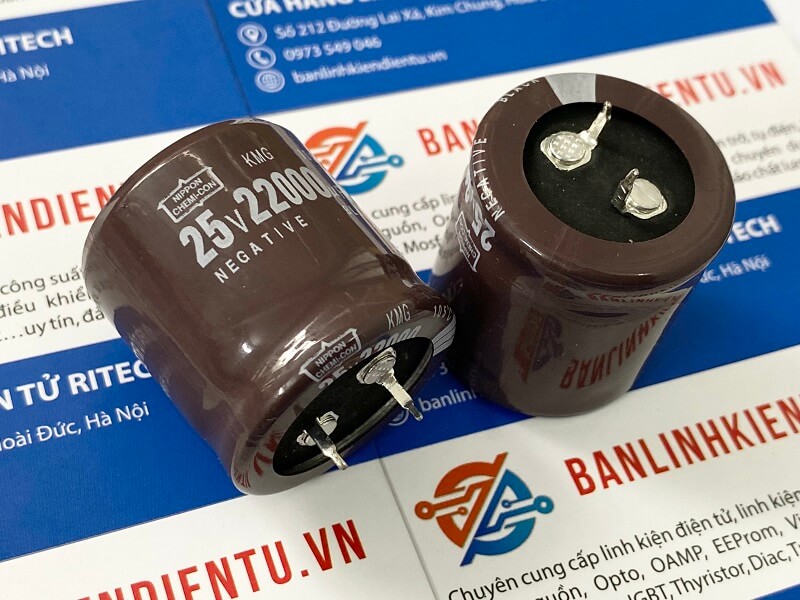 Tụ điện NIPPON 22000UF 25V kích thước 30x30mm hàng chính hãng 1 tu-hoa-22000UF-25V