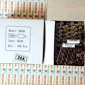 Cầu chì sứ R058 20A 500V kích thước 6X30MM 3 20A 500V 1