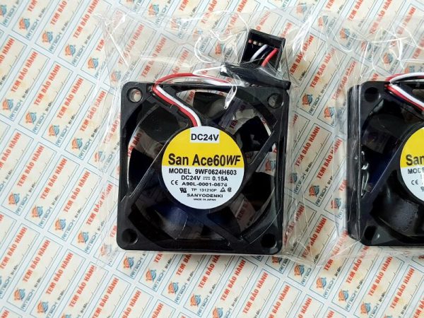 9WF0624H603, A90l-0001-0576 Quạt San Ace 60WF 24VDC/0.15A Kích Thước 60x60x20mm - Ảnh 2