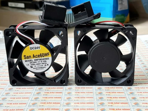 9WF0624H603, A90l-0001-0576 Quạt San Ace 60WF 24VDC/0.15A Kích Thước 60x60x20mm