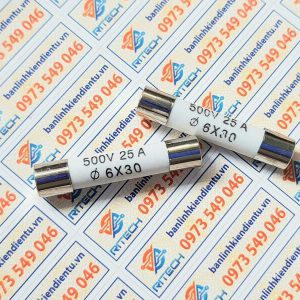 Cầu chì sứ R058 25A 500V kích thước 6X30MM 4 25A 500V 13