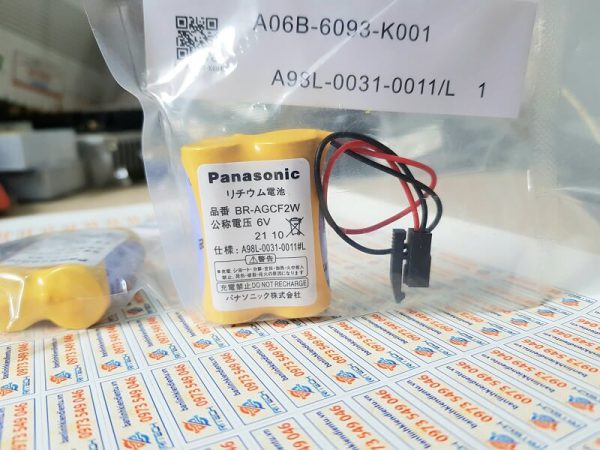 Pin Panasonic BR-AGCF2W A98L-0031-0011 6V Cho Máy CNC Fanuc Zắc Đen