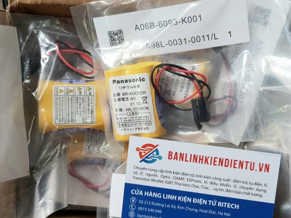 Pin Panasonic BR-AGCF2W A98L-0031-0011 6V Cho Máy CNC Fanuc Zắc Đen - Ảnh 3