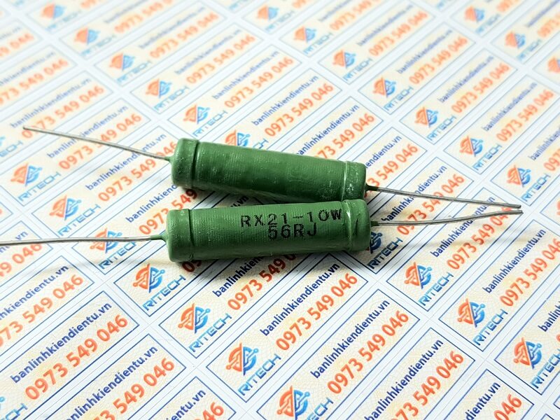 RX21-10W 56RJ Điện trở dây quấn 10W 56R 1 RX21-10W 56RJ Điện trở dây quấn 10W 56R