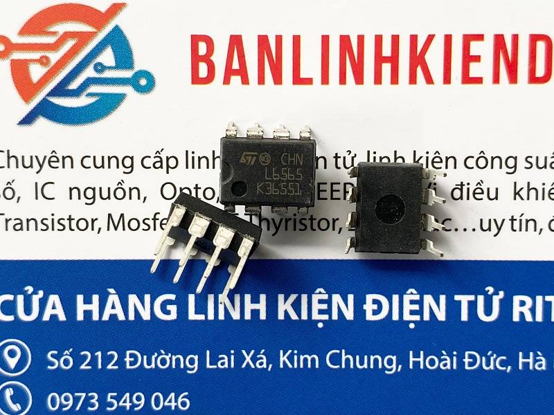 IC nguồn L6565, 6565 DIP-8 2 L6565