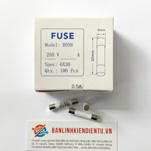 Hộp cầu chì sứ 0.5A 250V 6x30mm