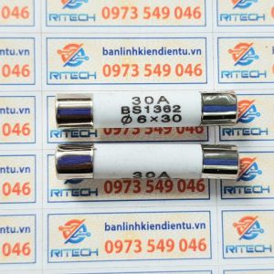 Cầu chì sứ R058 30A 250V BS1362 6X30MM 3 R058 30A 250V BS1362 1 1