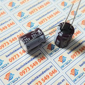 Tụ hóa nichicon 220uF 25V kích thước 10x15mm