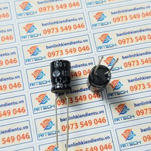 Tụ 4.7uF 160V kích thước 8x12mm hàng chính hãng 5 Tu 4.7uF 160V 3