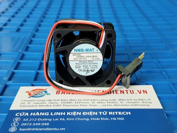 Quạt Servo Fanuc 1608KL-05W-B69 24V 0.13A 40x40x20mm giắc đen kim - Ảnh 4