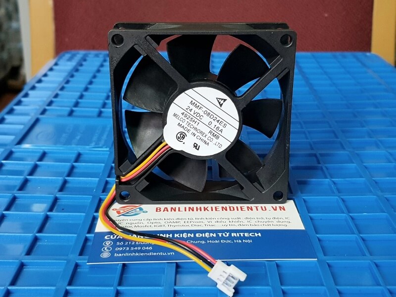 Quạt tản nhiệt MELCO MMF-08D24ES 24V 0.16A 80x80x25mm 1 Quạt tản nhiệt MELCO MMF-08D24ES 24V 0.16A 80x80x25mm