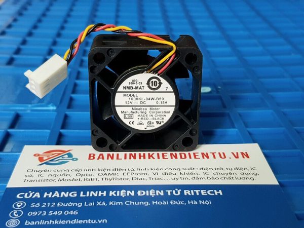 Quạt tản nhiệt NMB-MAT 1608KL-04W-B59 0.15A 12VDC 40x40x20mm