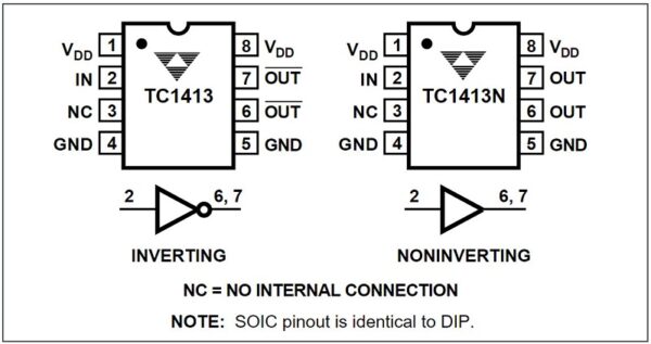 Sơ đồ chân IC TC1413