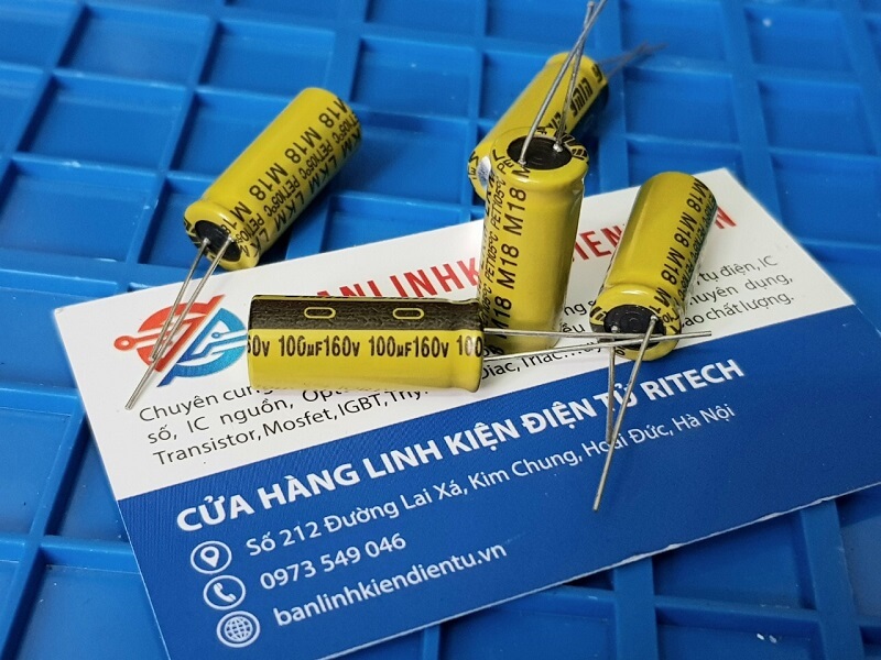 Tụ hóa LKM 100uF 160V 10x25mm 1 Tụ hóa LKM 100uF 160V 10x25mm