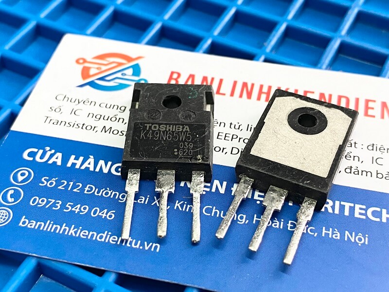 K49N65W5 TK49N65W5 Mosfet Kênh N 49A 650V TO247 (tháo máy) 1 K49N65W5 TK49N65W5 Mosfet Kênh N 49A 650V TO247 (tháo máy)