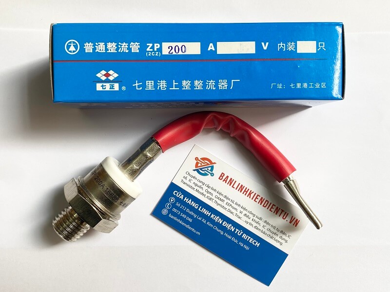 Diode ZP 200A, ZP200A 200A 1600V loại bắt ốc 1 Diode ZP 200A, ZP200A 200A 1600V loại bắt ốc