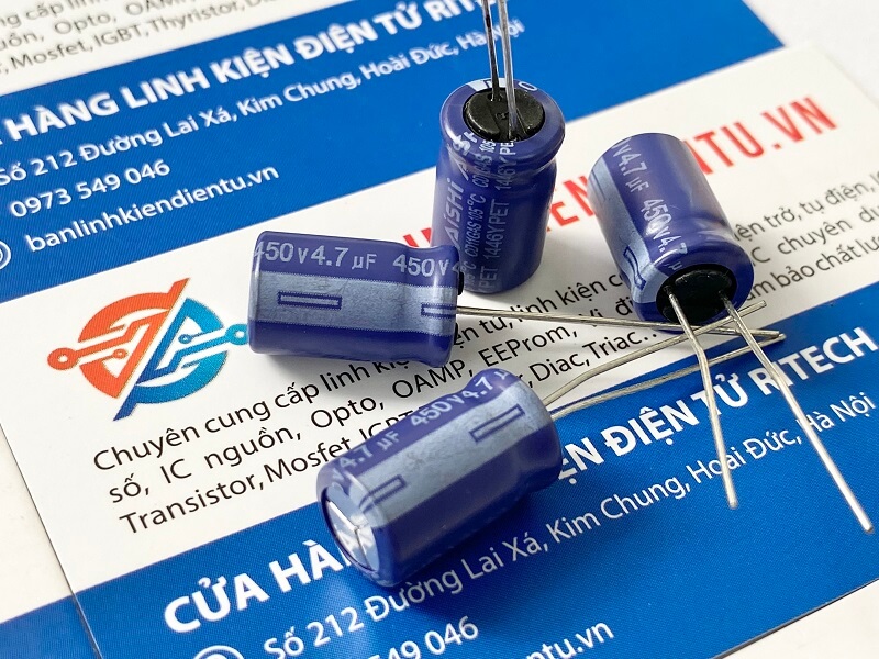 Tụ hóa AiSHi 4.7uF 450V 10x16mm 1 4.7uF-450V-tu-hoa