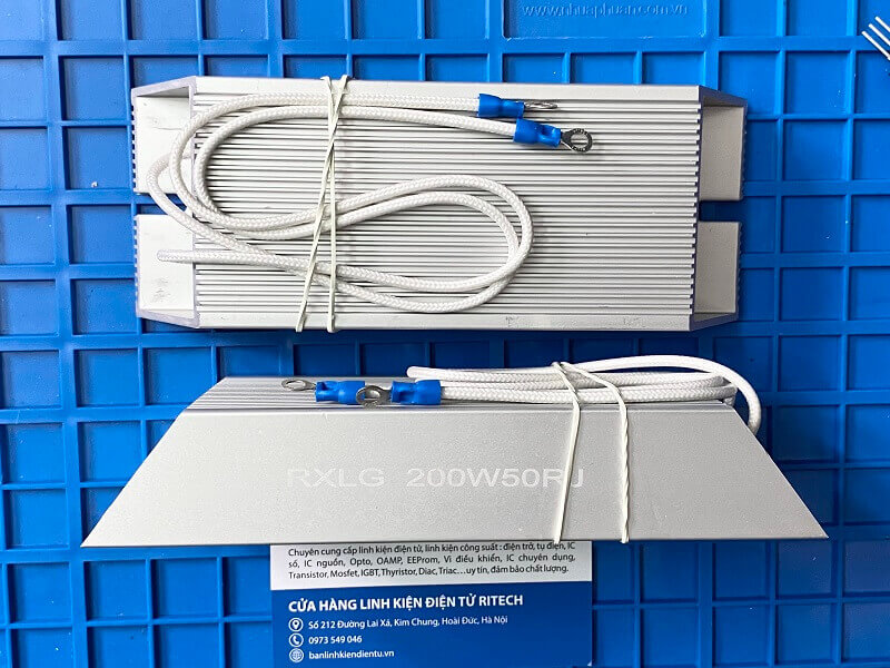 Điện trở xả vỏ nhôm 200W 50R RXLG 200W50RJ 1 Điện trở xả vỏ nhôm 200W 50R RXLG 200W50RJ