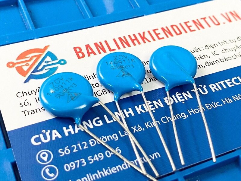 Tụ chống sét Varistor 14D911K 910V 14mm 1 Tụ chống sét Varistor 14D911K 910V 14mm