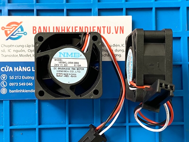 Quạt NMB 1608KL-05W-B69 24V 0.13A 40x40x20mm giắc đen 3 Quạt NMB 1608KL-05W-B69 24V 0.13A 40x40x20mm giắc đen - Ảnh 3