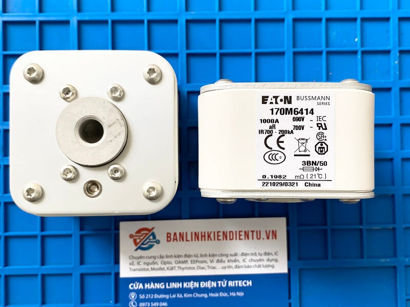 Cầu chì BUSSMANN 170M6414 1000A 690VAC 1 Cầu chì BUSSMANN 170M6414 1000A 690VAC