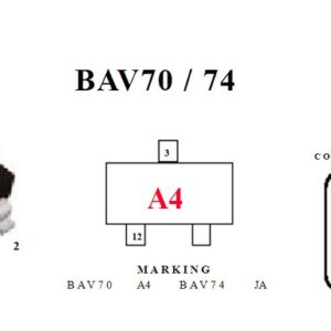 BAV70 A4 Diode kép 0.2A 70V SOT-23 5 BAV70 a4