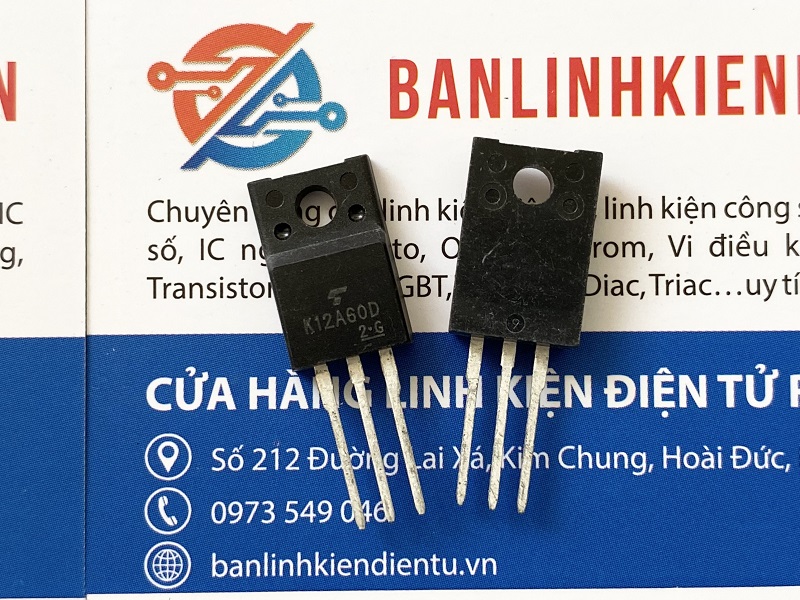 K12A60D TK12A60D Mosfet kênh N 12A 600V TO-220 1 K12A60D TK12A60D Mosfet kênh N 12A 600V TO-220