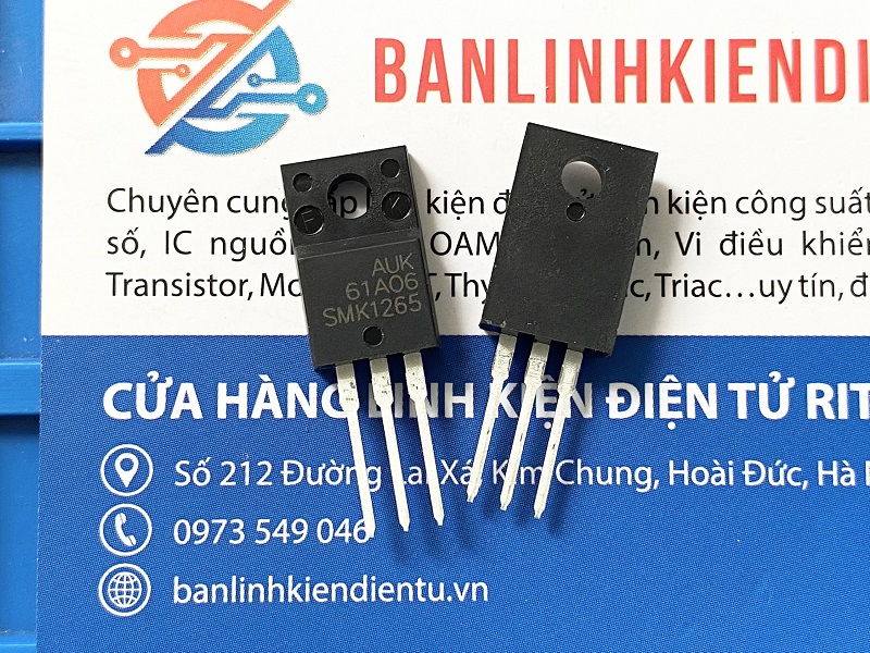 SMK1265 SMK1265F Mosfet kênh N 12A 650V TO-220 3 SMK1265 SMK1265F Mosfet kênh N 12A 650V TO-220 - Ảnh 3