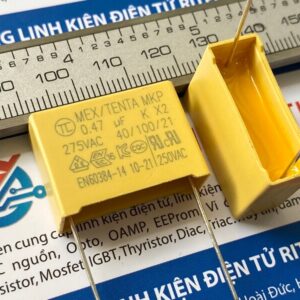 Tụ lọc nguồn MEX/TENTA 0.47uF 275VAC chân 22mm 4 0.47uf 275vac 22mm 2