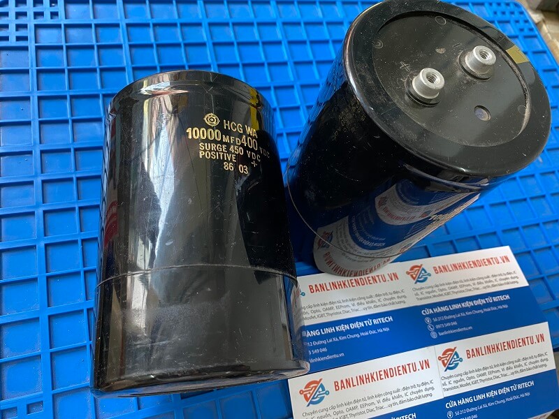 Tụ hóa 10000uF 400V kích thước 90x130mm 1 Tụ hóa 10000uF 400V kích thước 90x130mm