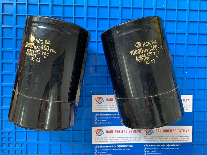 Tụ hóa 10000uF 400V kích thước 90x130mm 2 Tụ hóa 10000uF 400V kích thước 90x130mm - Ảnh 2