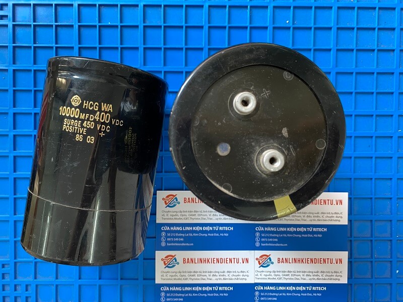 Tụ hóa 10000uF 400V kích thước 90x130mm 3 Tụ hóa 10000uF 400V kích thước 90x130mm - Ảnh 3