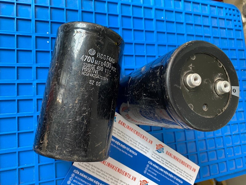Tụ hóa 4700uF 400V kích thước 77x130mm 2 Tụ hóa 4700uF 400V kích thước 77x130mm - Ảnh 2