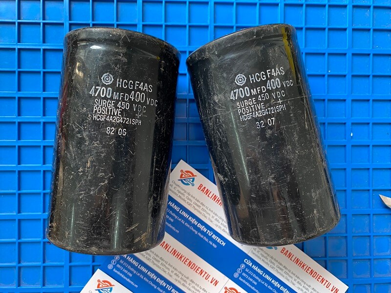 Tụ hóa 4700uF 400V kích thước 77x130mm 1 Tụ hóa 4700uF 400V kích thước 77x130mm