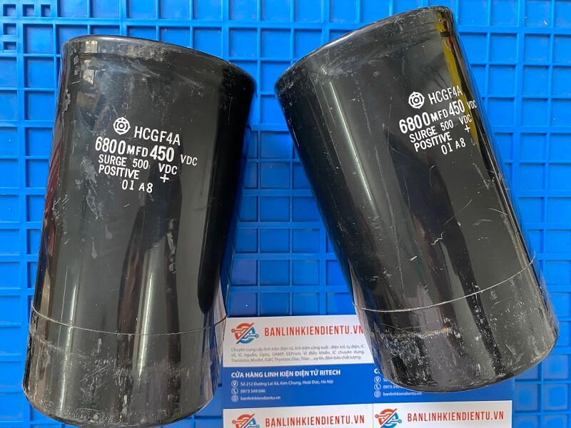 Tụ hóa 6800uF 450V kích thước 90x155mm 1 Tụ hóa 6800uF 450V kích thước 90x155mm