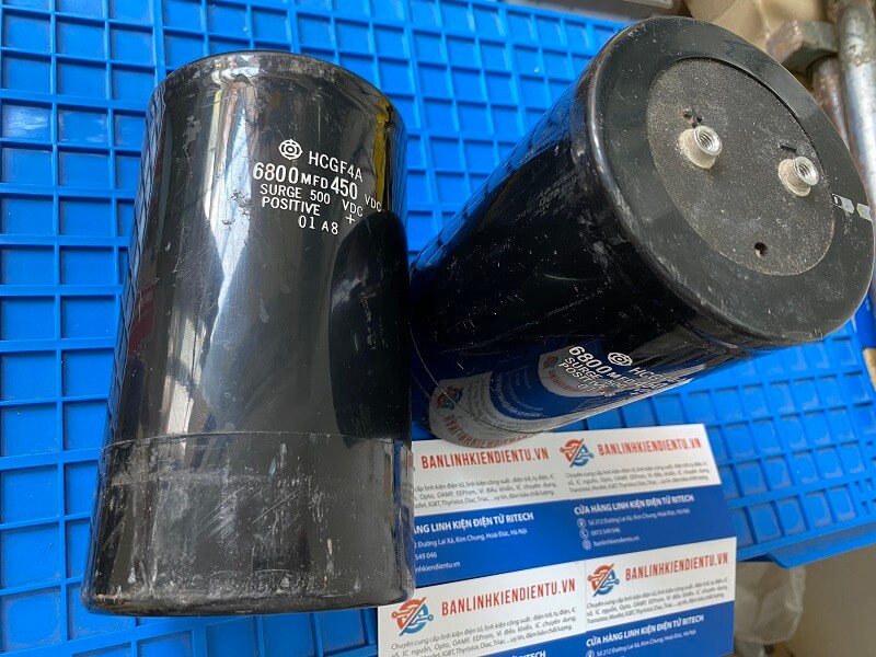 Tụ hóa 6800uF 450V kích thước 90x155mm 2 Tụ hóa 6800uF 450V kích thước 90x155mm - Ảnh 2