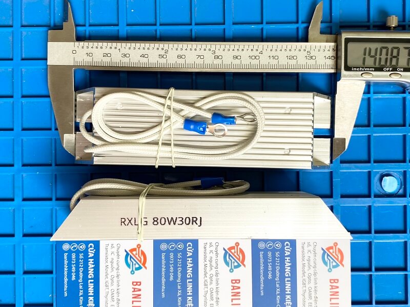 Điện trở xả vỏ nhôm 80W 30R RXLG 80W30RJ 1 Điện trở xả 30R 80W