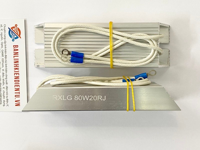 Điện trở xả vỏ nhôm 80W 20R RXLG 80W20RJ 1 Điện trở xả 80W 20R
