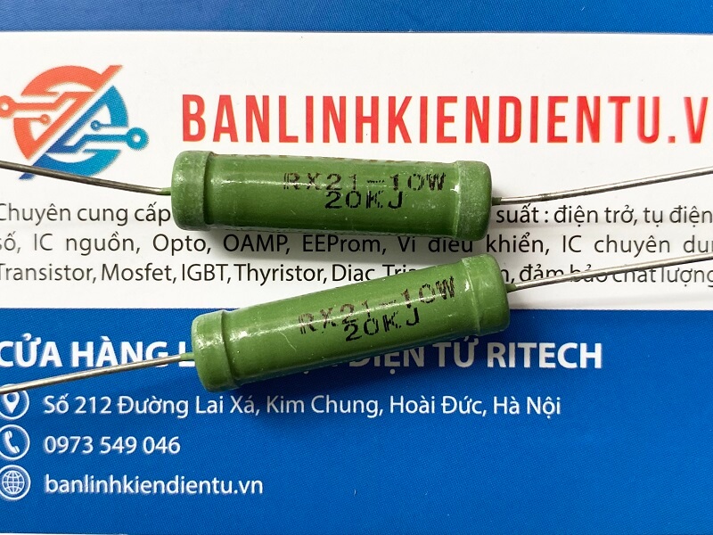 RX21-10W 20K Điện trở cuộn dây 20K 10W 2 RX21-10W 20K