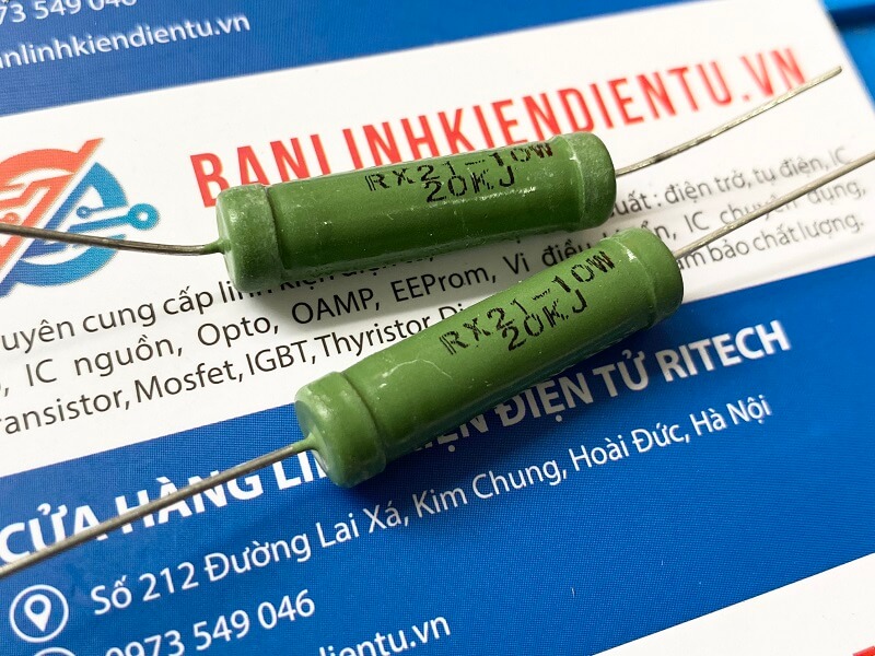 RX21-10W 20K Điện trở cuộn dây 20K 10W 1 RX21-10W 20K