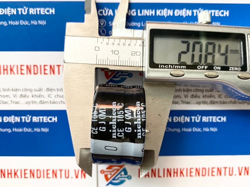 Tụ hóa Nichicon 330uF 250V 35x20mm (tháo máy) 4 330uF 250v 35x20mm
