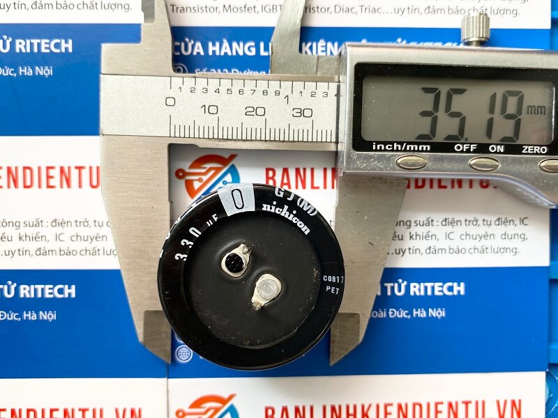 Tụ hóa Nichicon 330uF 250V 35x20mm (tháo máy) 3 330uF 250v 35x20mm